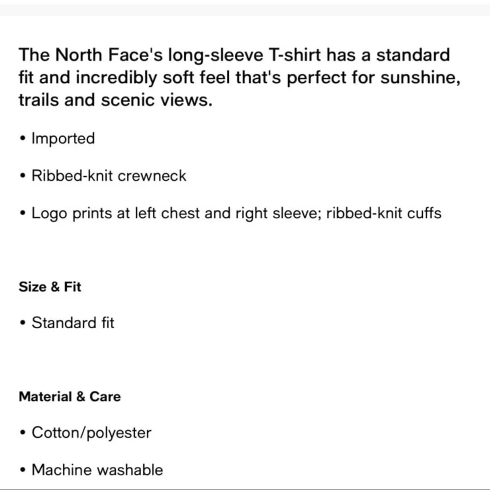 The North Face classic long